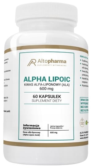 

AltoPharma, Альфа-липоевая кислота (АЛК) 600 мг, 60 капсул. Inna marka