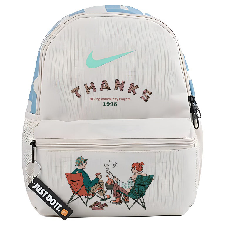 

Nike Тканевый рюкзак женский серо-белый, Camping