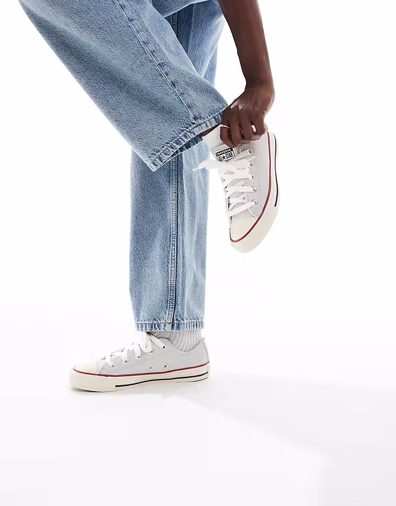 Кроссовки Converse Chuck Taylor All Star Ox светло-синего цвета с отделкой