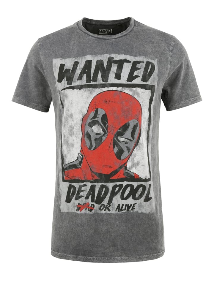 

Футболка Re:Covered T-Shirt Deadpool Wanted Poster, серый