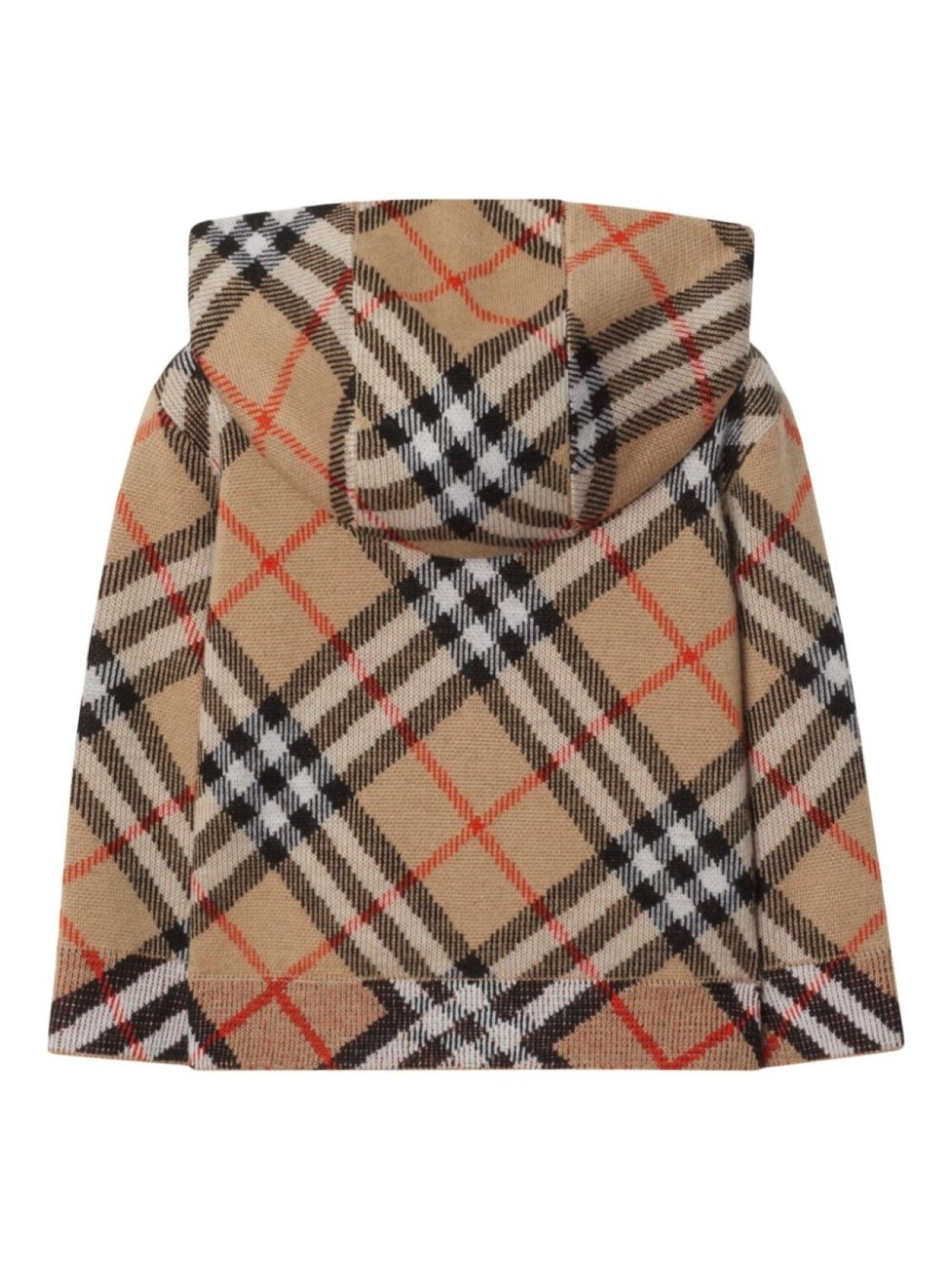 Толстовка из шерсти в винтажную клетку Burberry Kids, коричневый — фото 2