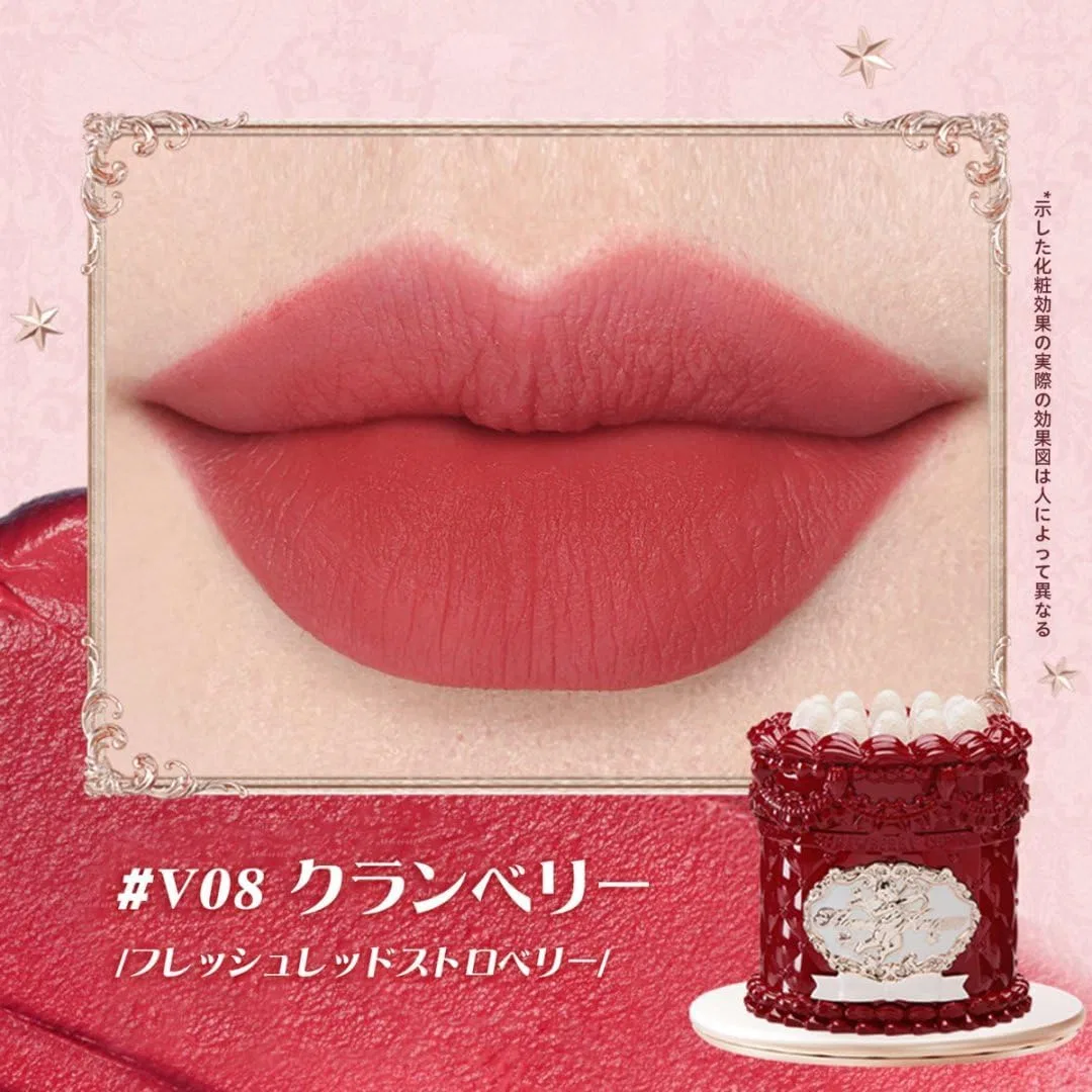 Помада матовая FlowerKnows Strawberry Cupid Cake Lip Mud, V08 Cranberry — фото 2
