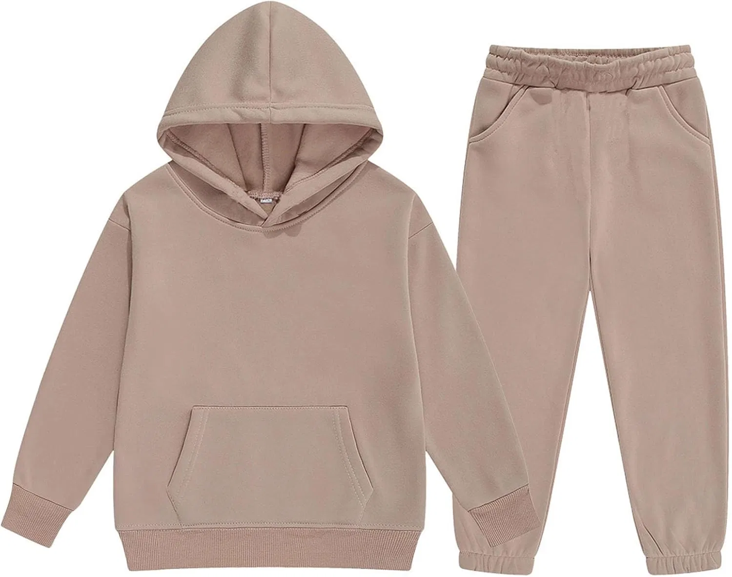 Детский спортивный костюм с капюшоном, худи и джоггеры, Khaki
