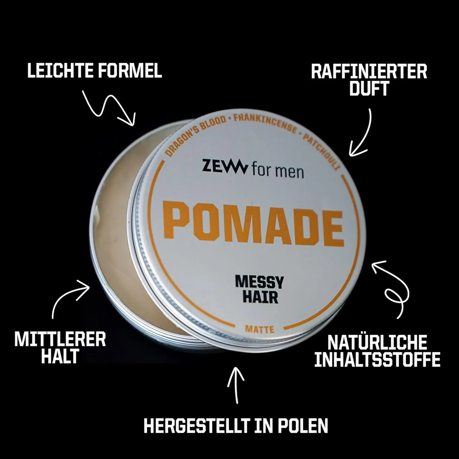 Матовая помада для укладки волос «Messy Hair» от ZEW FOR MEN Zew For Men — фото 3