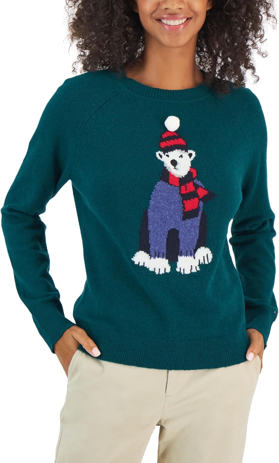 

Женский свитер Tommy Hilfiger с принтом белого медведя, Forest