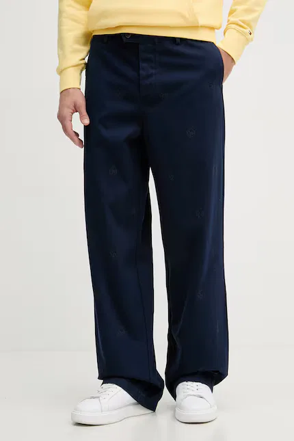 Штаны из натуральной ткани Relaxed Fit Tommy Hilfiger, синий