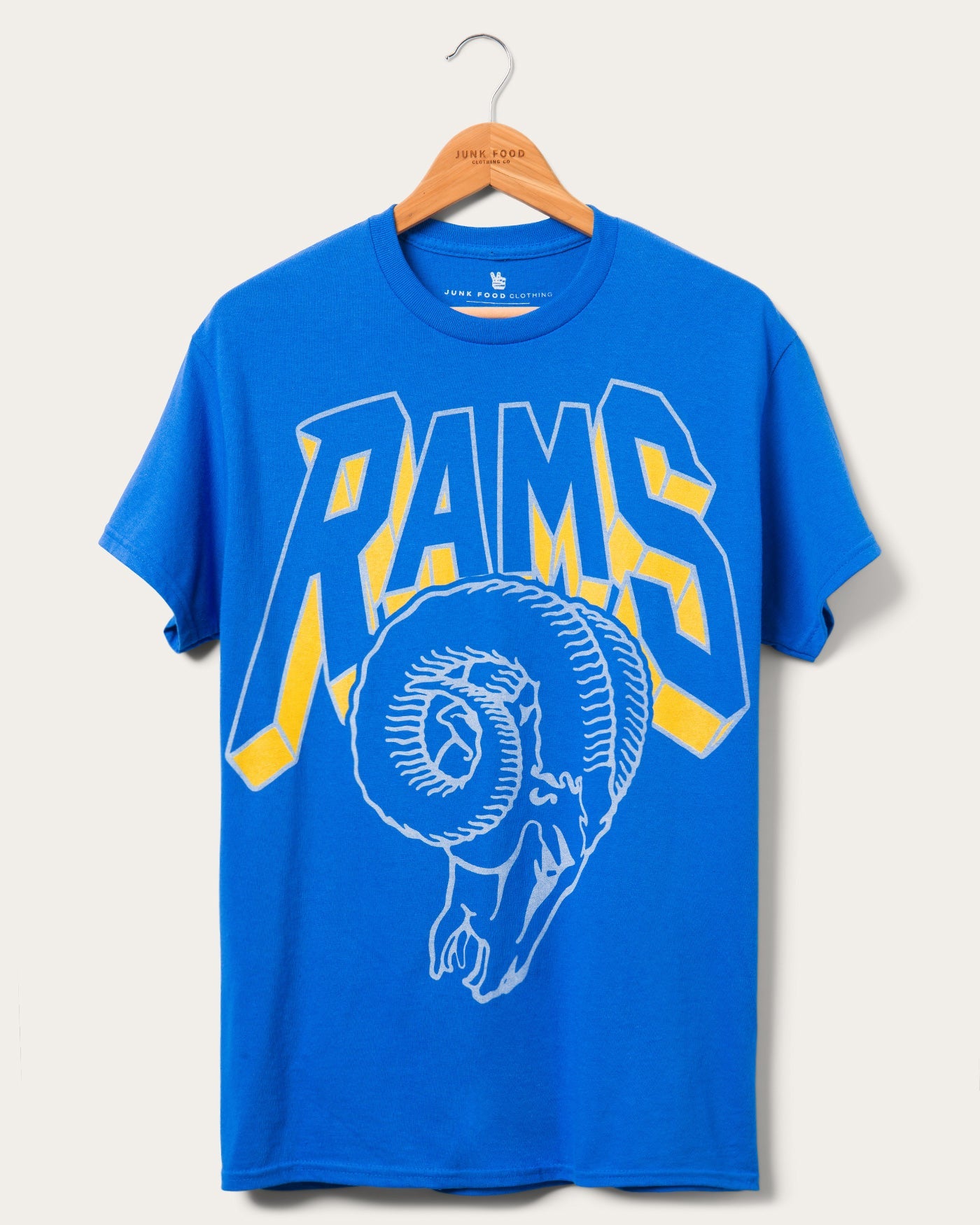 

Футболка фаната концерта Rams Junk Food Clothing, цвет royal