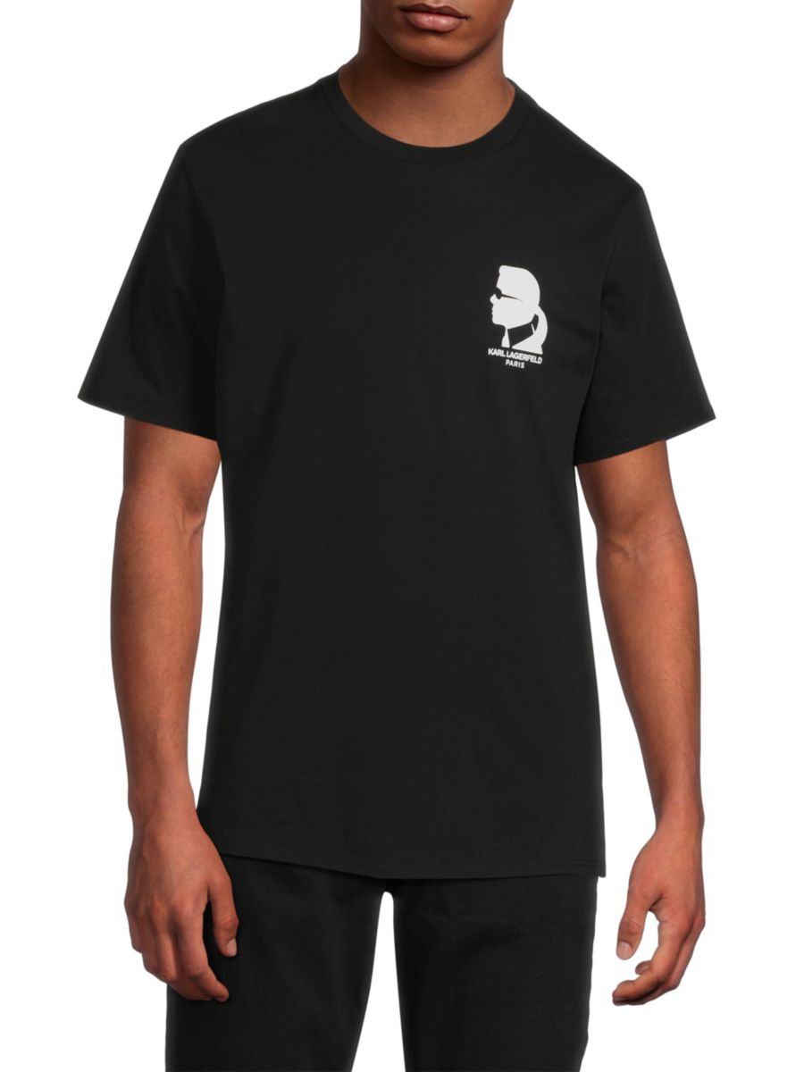 

Футболка из хлопка с графическим логотипом Karl Lagerfeld Paris, черный