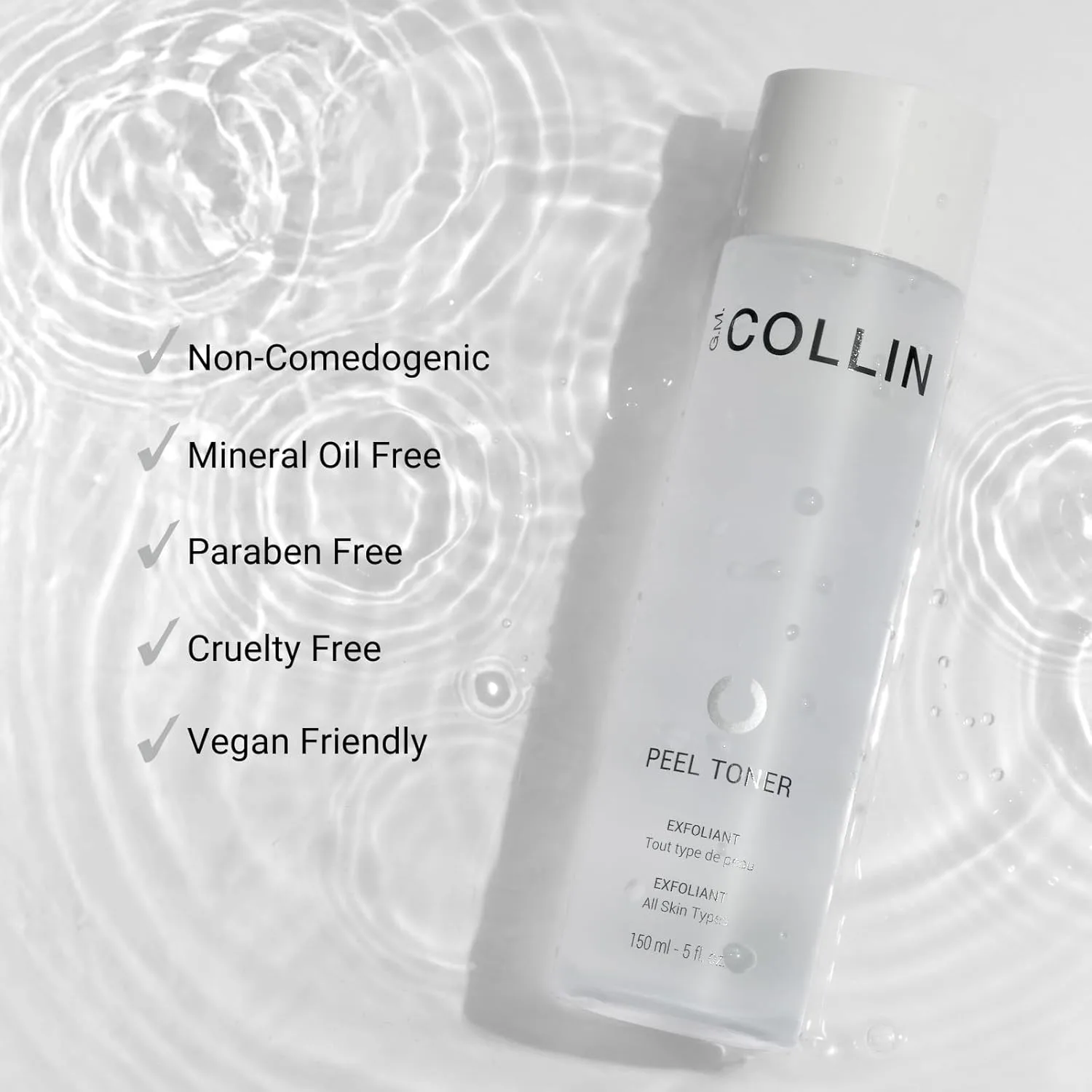 Тоник Gm Collin — G.M. Peel Toner Exfoliant, ежедневный с AHA BHA PHA, салициловая кислота для пор и — фото 3