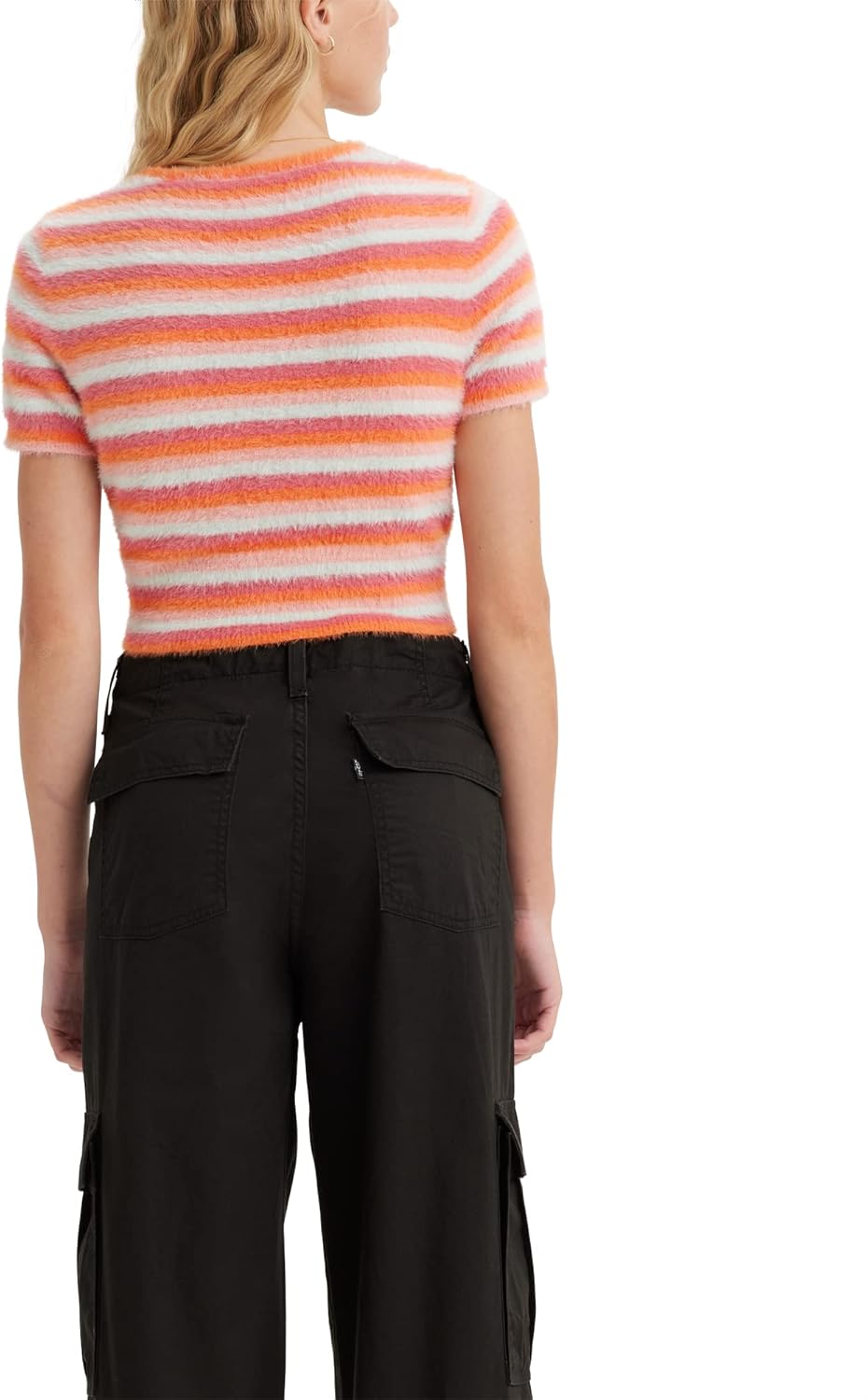 

Женский пушистый лонгслив Levi's, (New) Baby Girl Stripe Dusty Orange Stripe