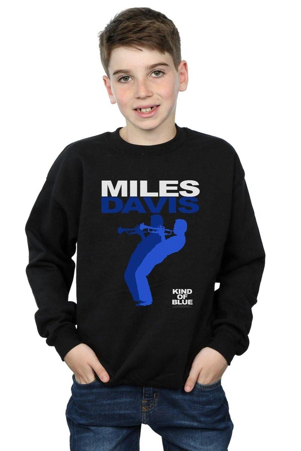 

Вид синей толстовки Miles Davis, черный