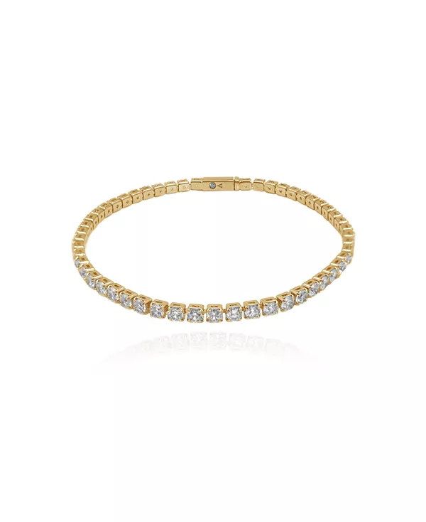 

Теннисный браслет с золотым кубическим цирконием Vince Camuto, gold-tone