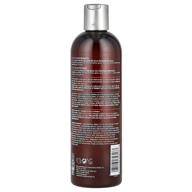 Hask Beauty, Keratin Protein, разглаживающий шампунь, 355 мл (12 жидк. унц.) — фото 2