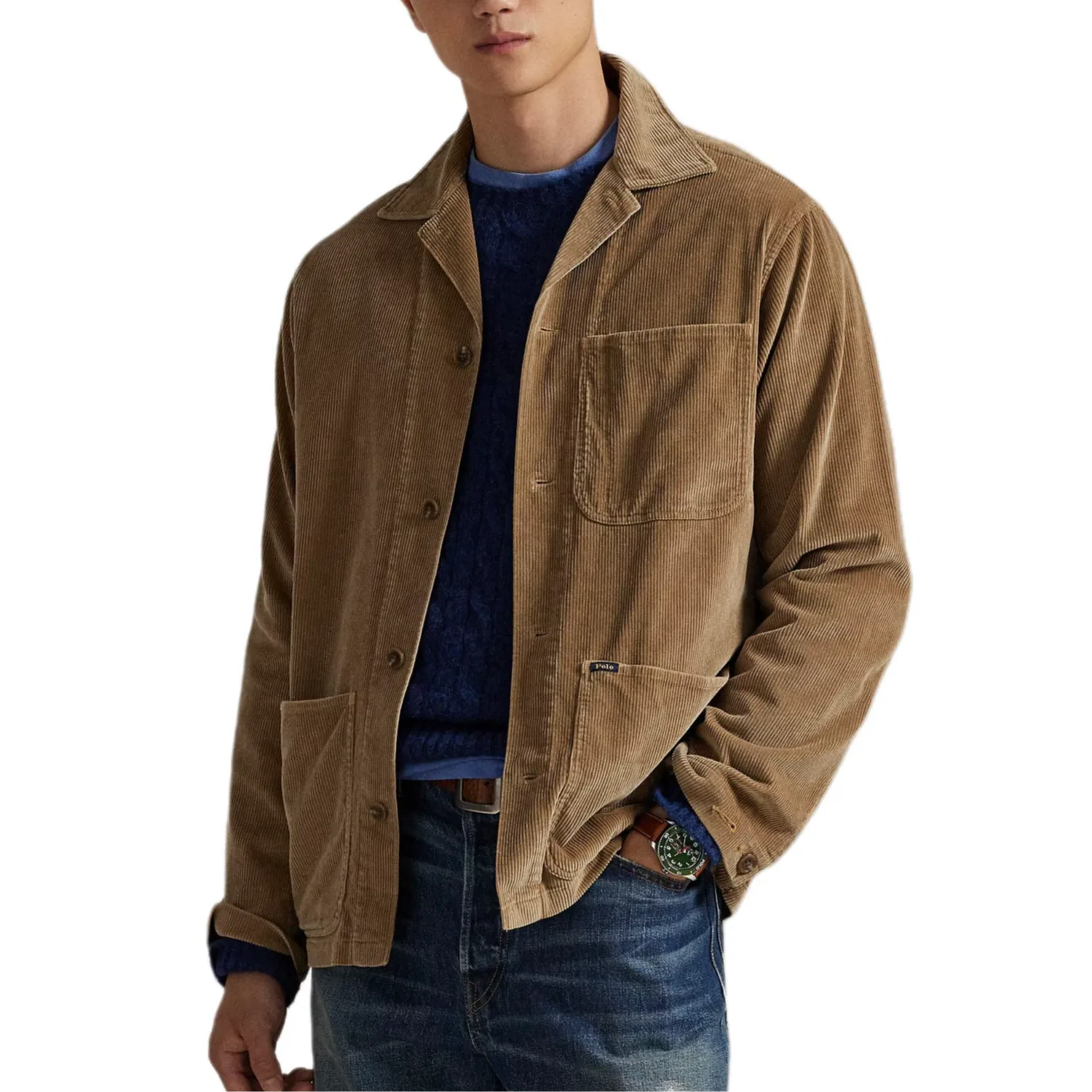 Рубашка Ralph Lauren corduroy с длинным рукавом Polo Ralph Lauren, Khaki — фото 4