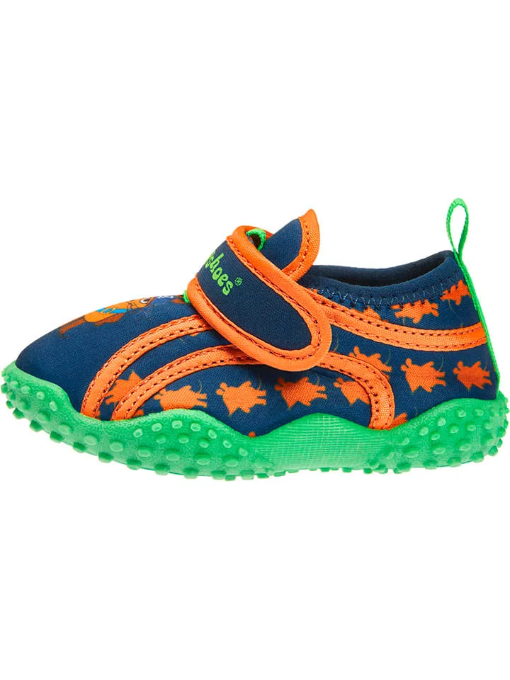Башмаки для купания с защитой от ультрафиолета, Playshoes, синий/оранжевый