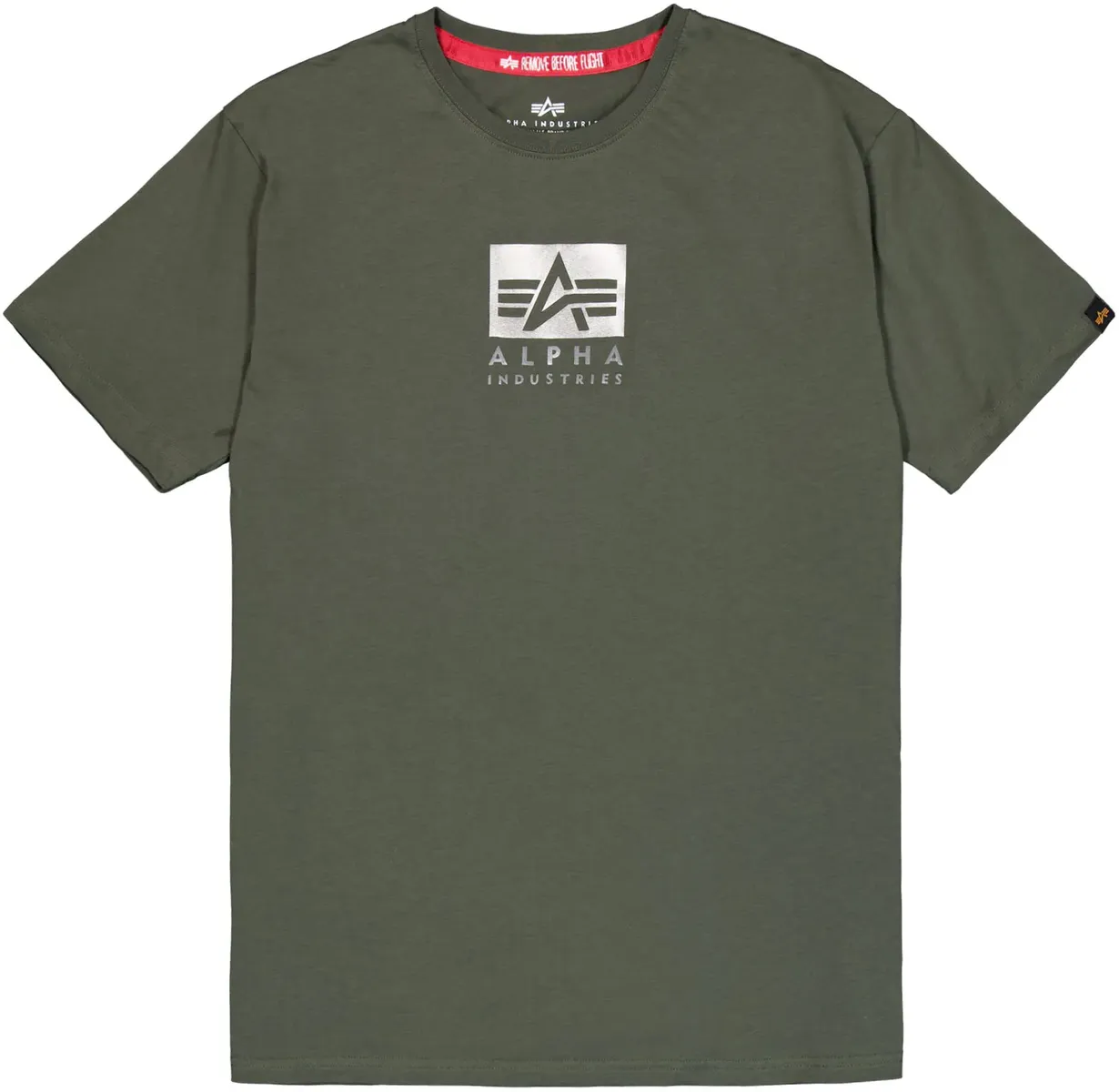 

Рубашка с круглым вырезом Alpha Industries "Satin Logo T", оливковый
