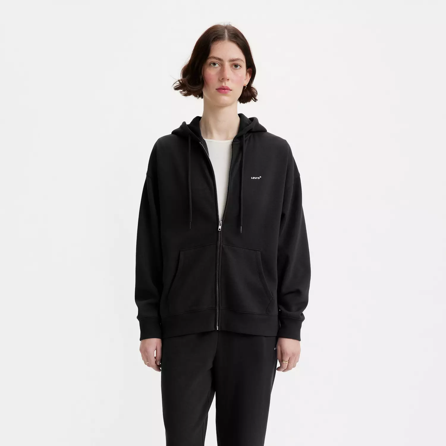 

Повседневная толстовка с капюшоном на молнии Levi's, цвет Caviar - Black