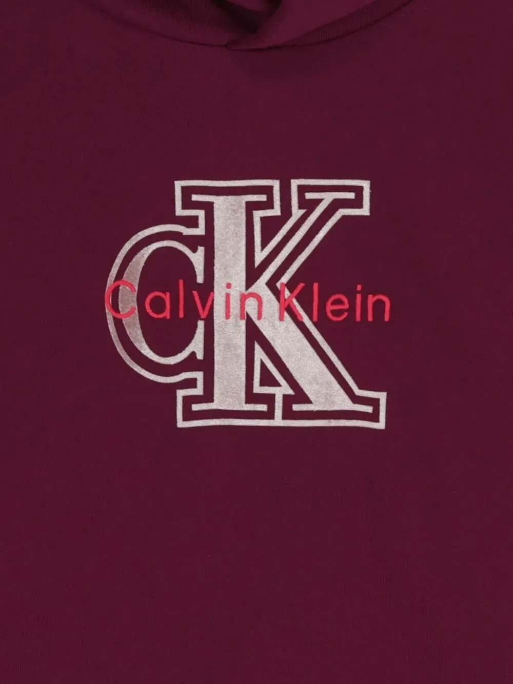 Толстовка с капюшоном и логотипом Calvin Klein Kids, красный — фото 3