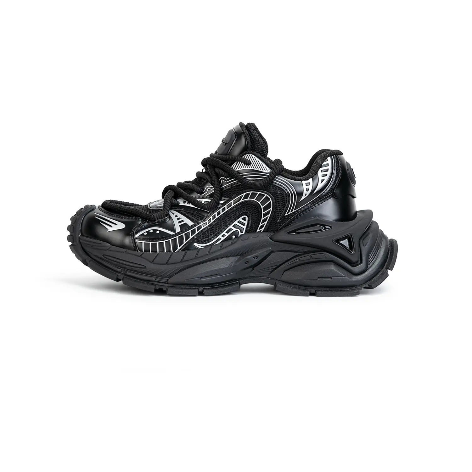 

Lilbetter Траекторные амортизирующие массивные кроссовки с увеличенной высотой Unisex - Jet Black, цвет Jet Black