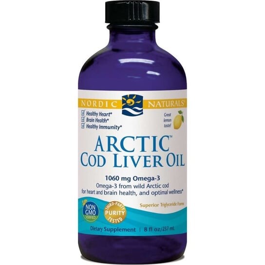 

Nordic Naturals, Масло печени арктической трески Масло печени арктической трески 1060 мг, жидкий со вкусом лимона, 237 мл