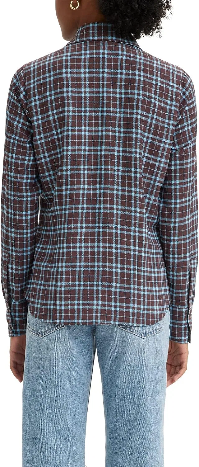 Блуза, туника, Levi's, шоколадно-сливовый — фото 2