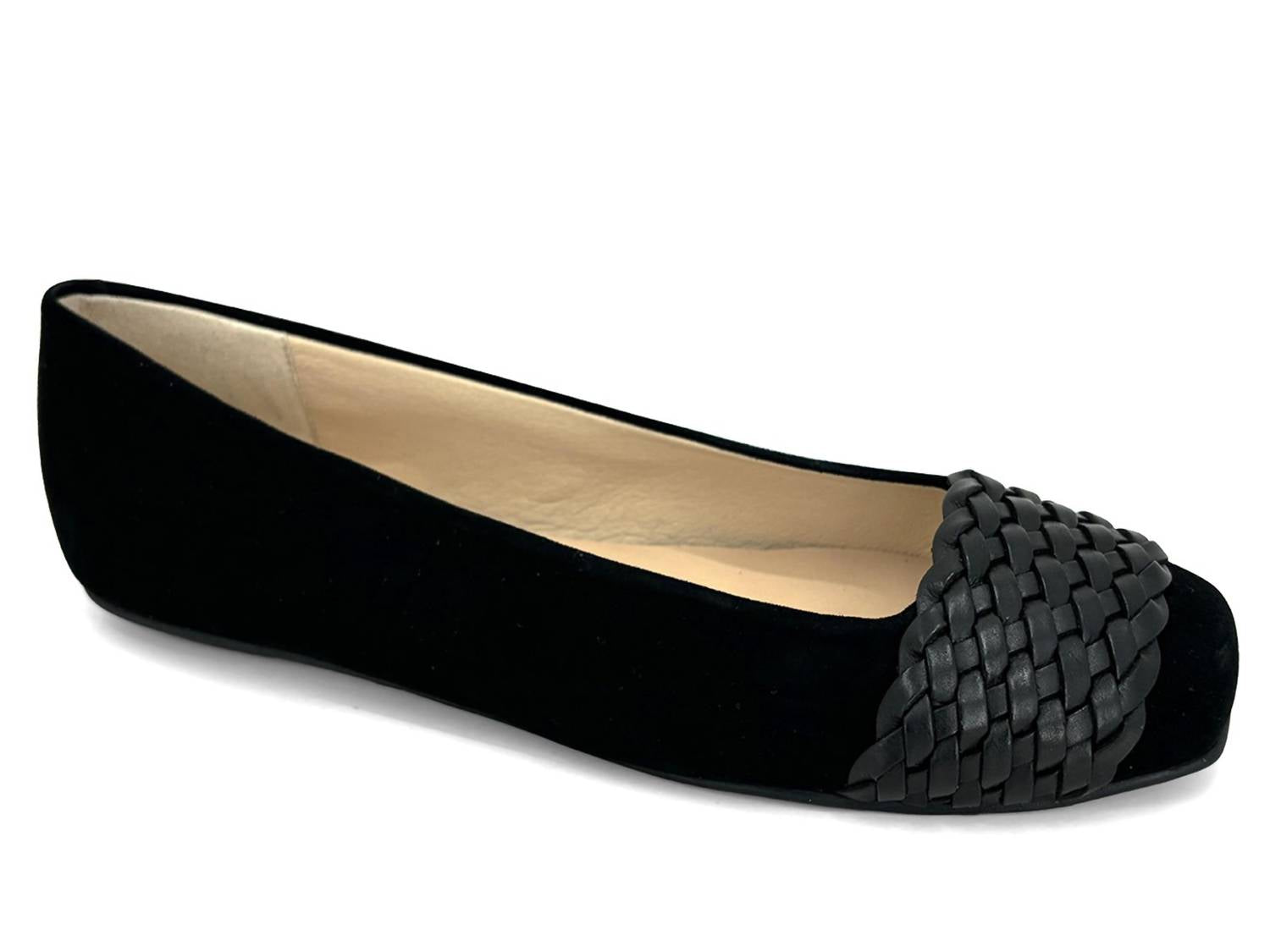 Женские балетки Via Braid в черном цвете French Sole