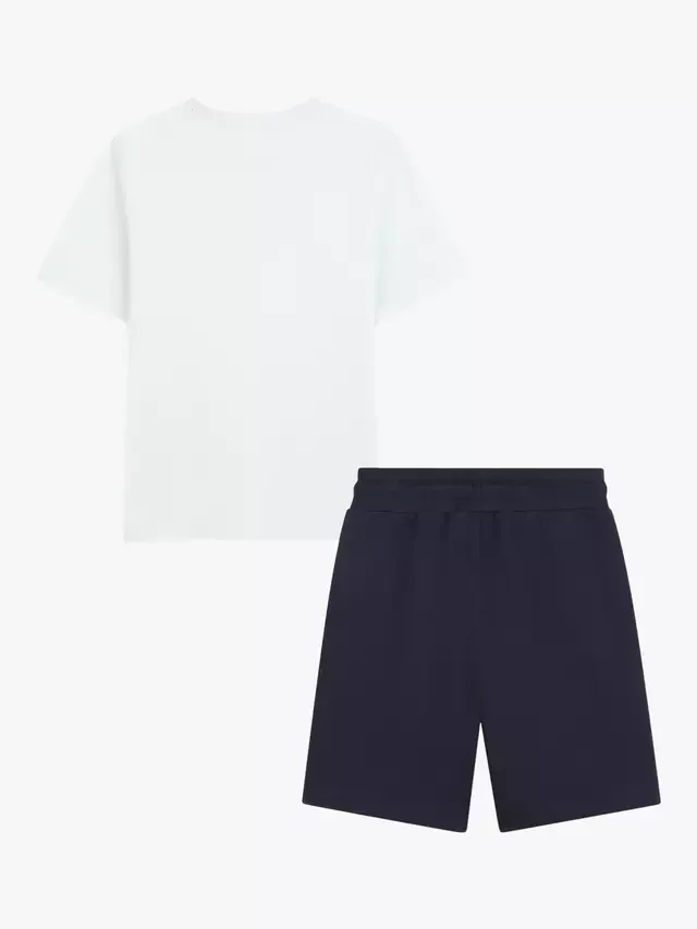 Детский комплект BOSS: футболка и шорты с логотипом, цвет зеленый росток HUGO BOSS — фото 2