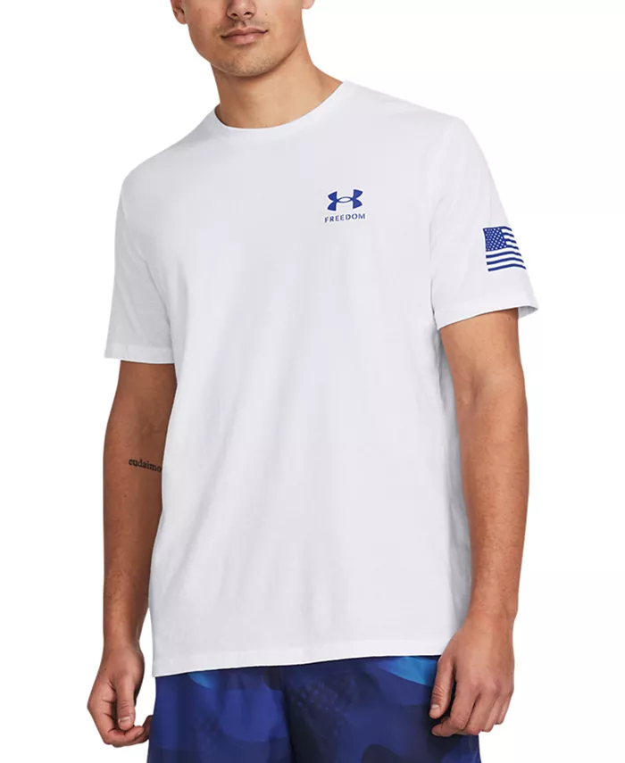

Мужская футболка Freedom Flag с градиентом Under Armour, белый