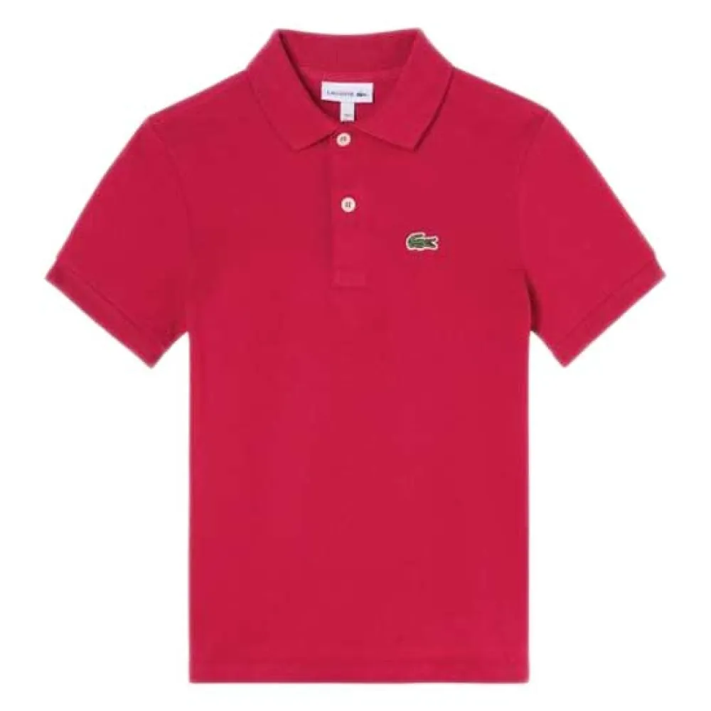 

Поло с коротким рукавом Lacoste Kids Pique, красный