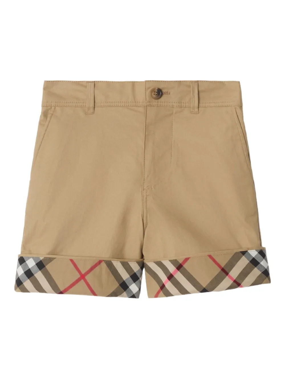 Шорты с подворотами Burberry Kids, бежевый