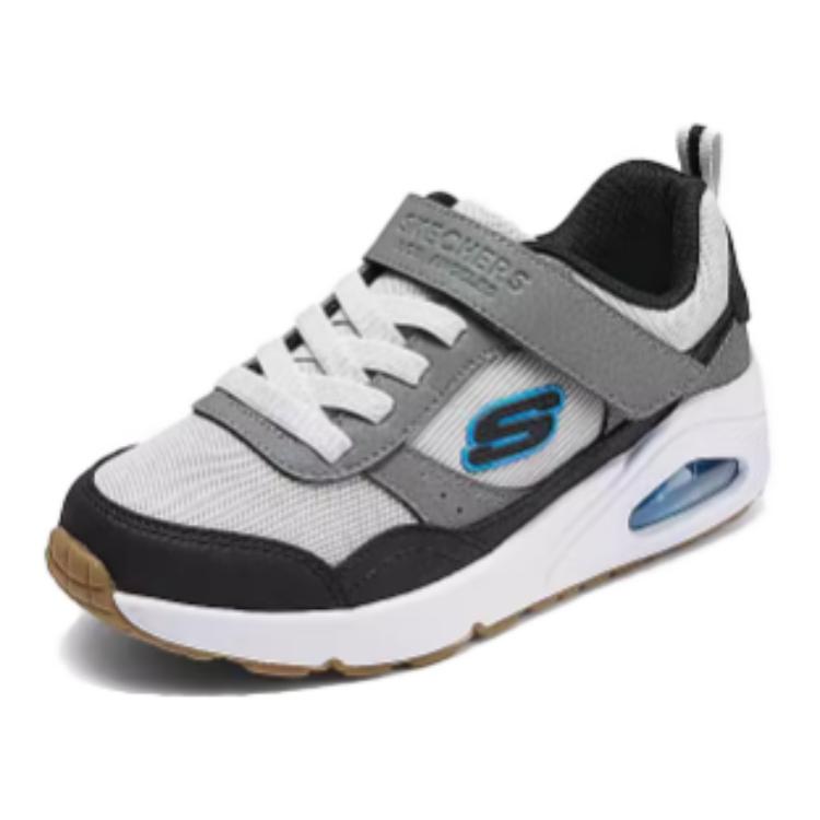 

Мальчики Противоскользящие Износостойкие Низкие Повседневные Кроссовки для Подростков Белые Skechers Kids, Белый/Черный/Серый