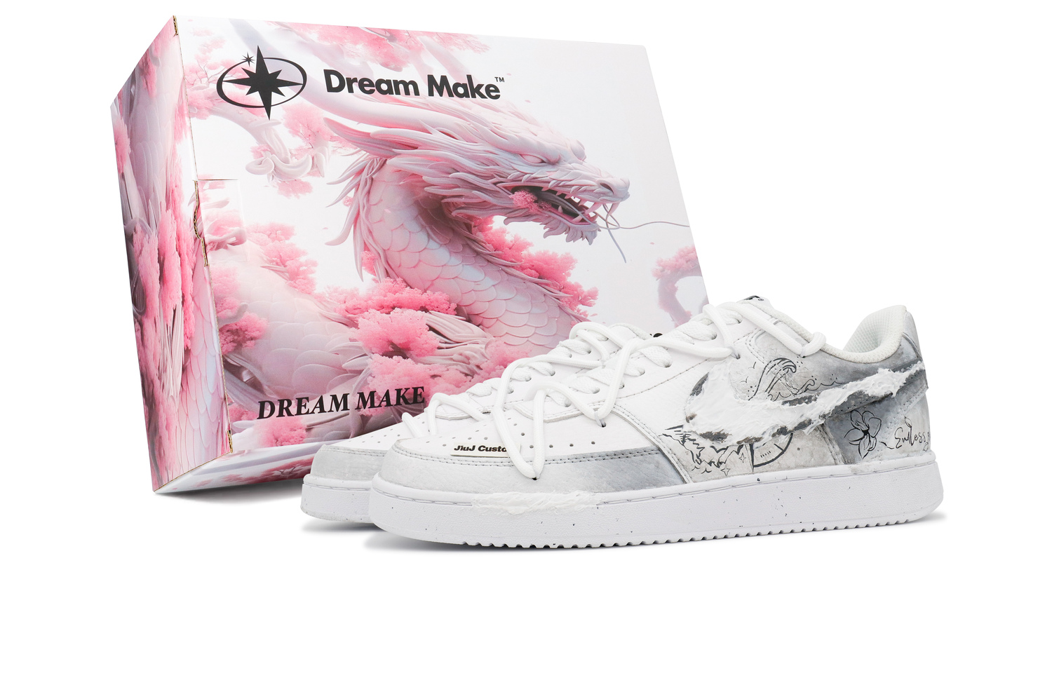 

Nike Court Vision 1 Nine-Section Craft Misty Sea Антискользящие Износостойкие Низкие Кроссовки для Скейтбординга Мужские Бело-Серые, Туманное Море