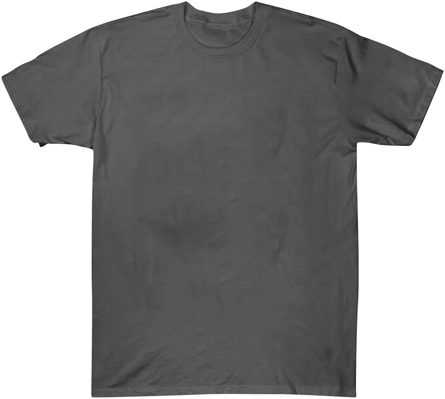 Футболка мужская с круглым вырезом, базовый хлопок, темно-серый — фото 4