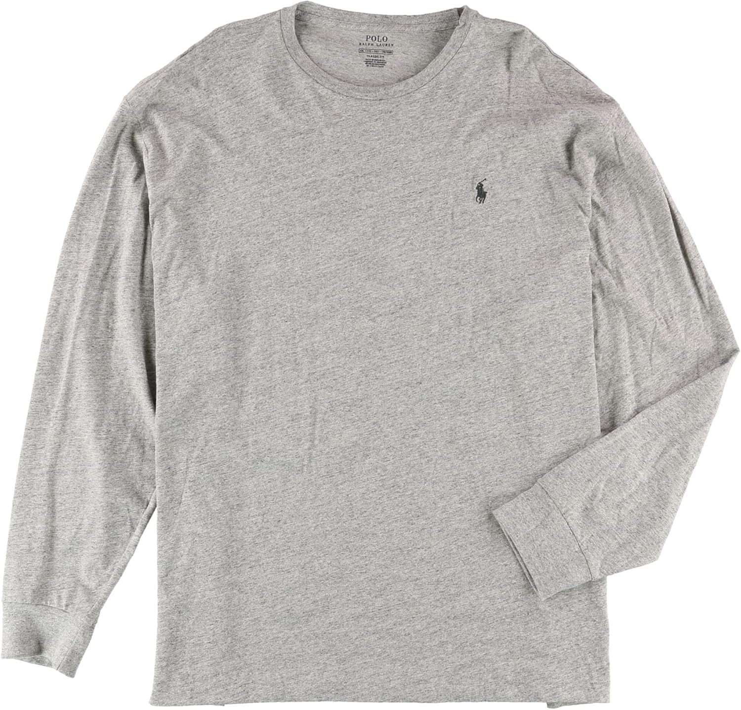 

POLO RALPH LAUREN Мужская футболка с длинным рукавом Classic Fit Soft Touch, Gray