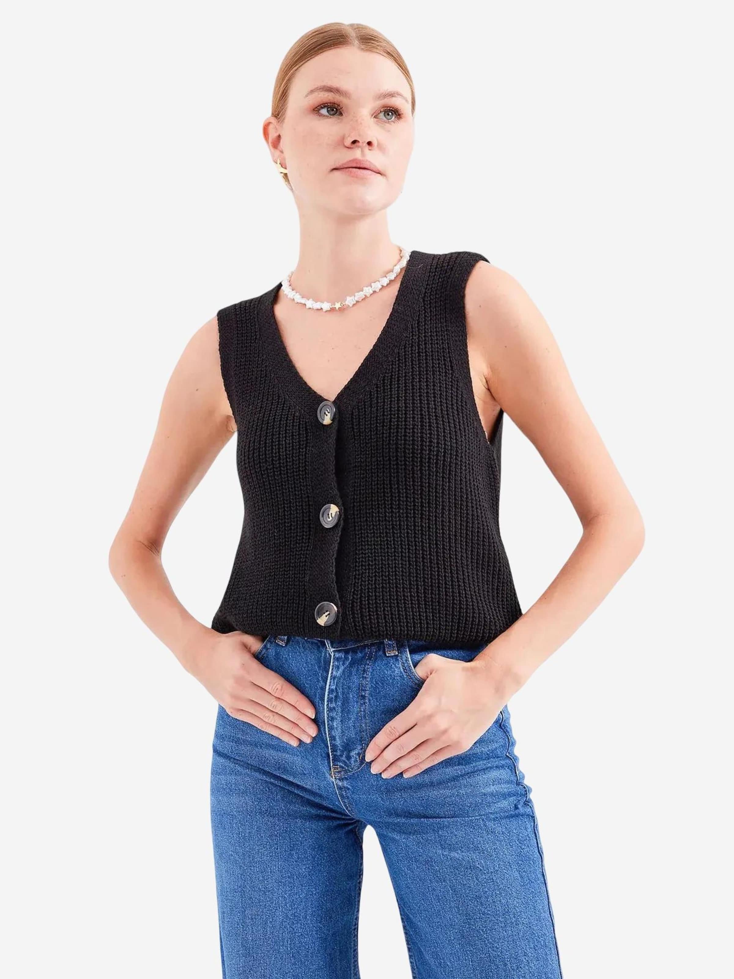 

Bigdart Вязаный жилет в черном цвете