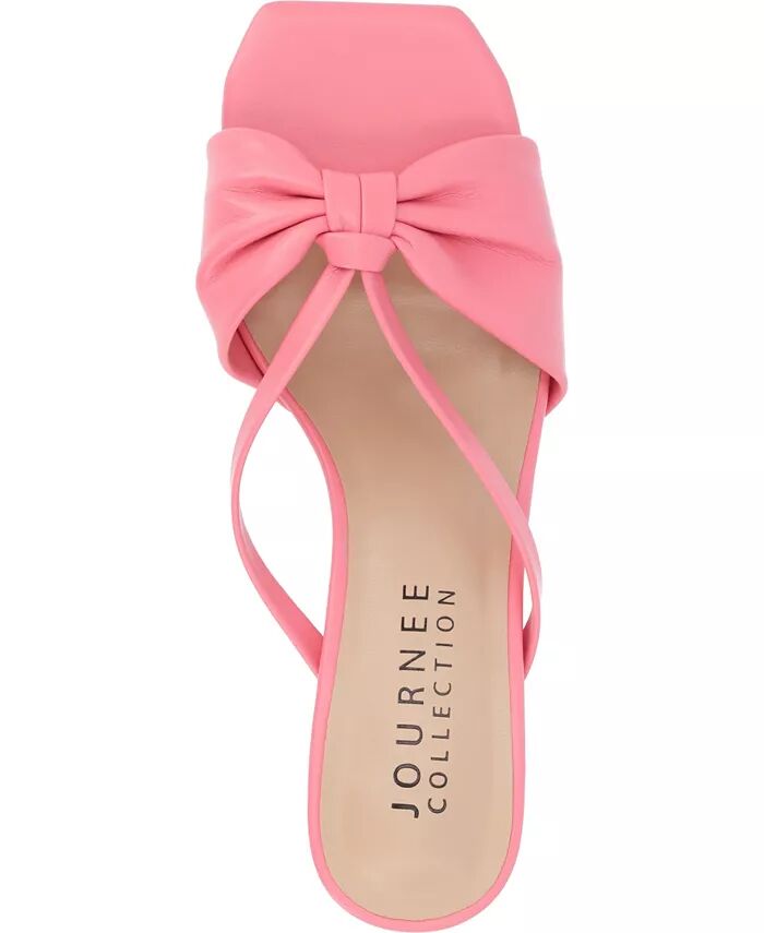 Женские босоножки Starling Two Tone Kitten Heel Dress Sandals Journee Collection, розовый — фото 4