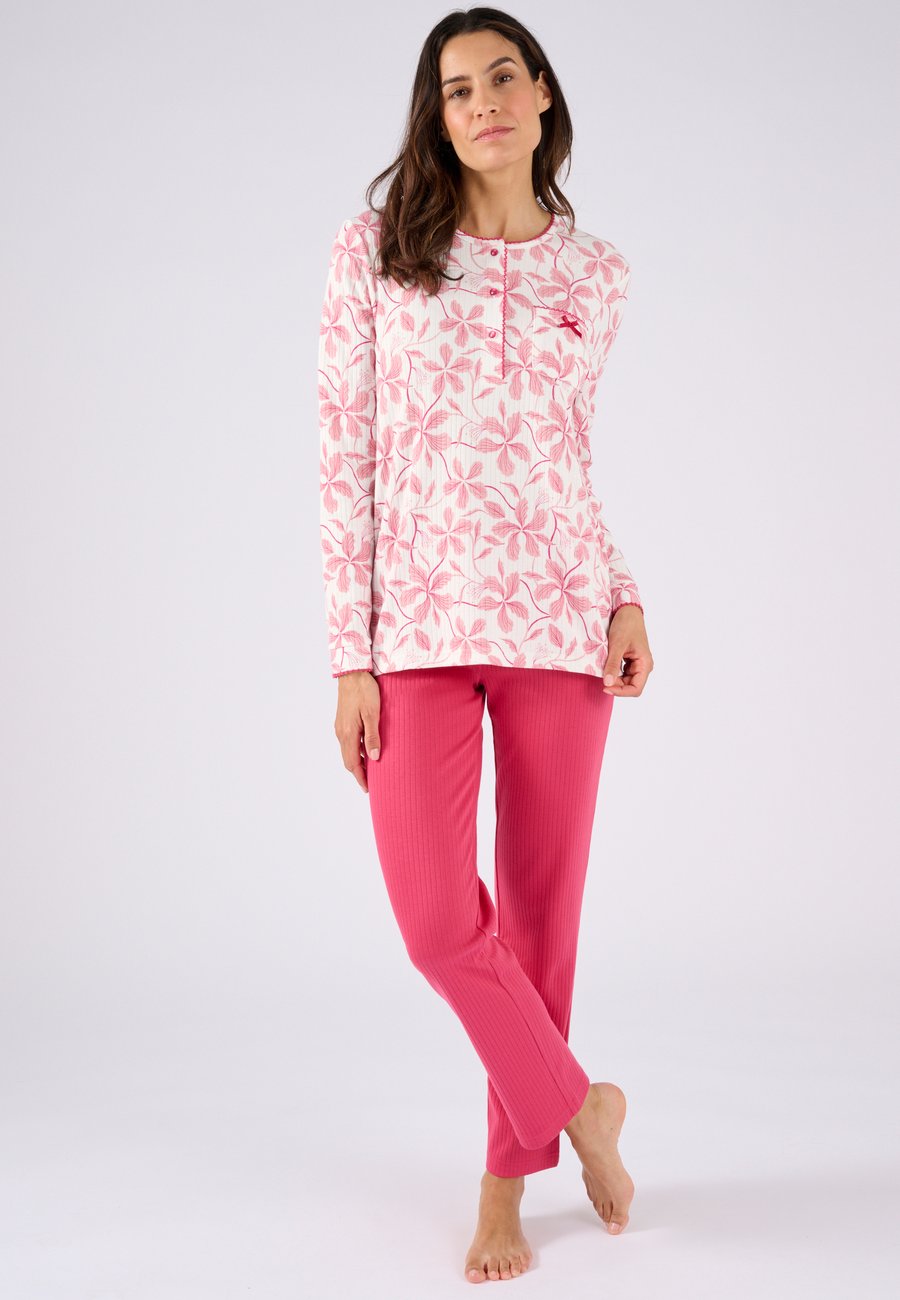 

Пижамный комплект Damart MANCHES LONGUES SET, Floral Pink/Pink