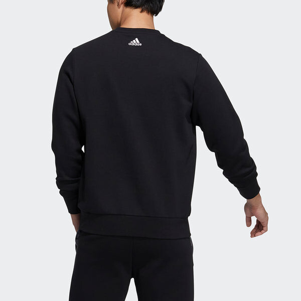 Толстовка Men's adidas Camouflage Printing Logo Round Neck Sports Long Sleeves Black, черный — фото 3