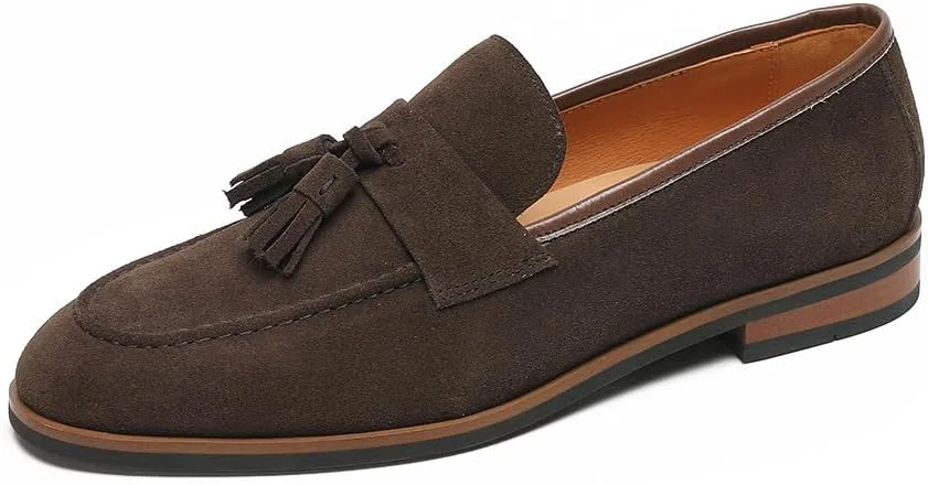Лоферы из телячьей кожи, Premium, Dark Brown (suede) FIAVOM