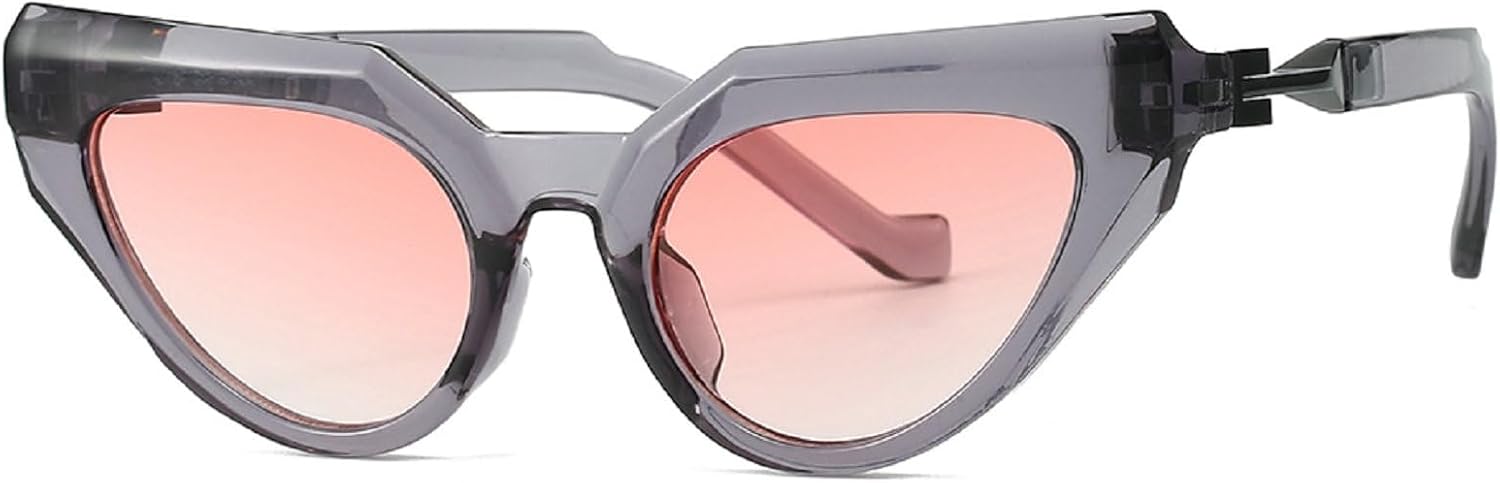 

Ретро-солнцезащитные очки «кошачий глаз» для женщин, модные винтажные милые овальные очки, летние трендовые солнцезащитные очки для вождения, градиентные очки mincl, Pink