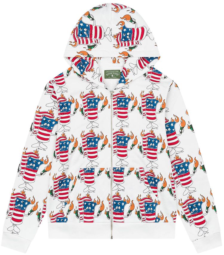 

Худи Denim Tears Firecracker Zip Hoodie 'White', белый