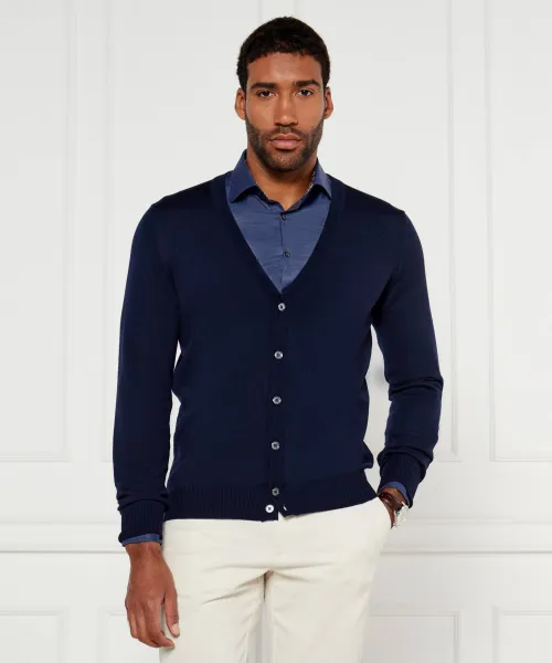 

Шерстяной кардиган Regular fit Stenströms, синий