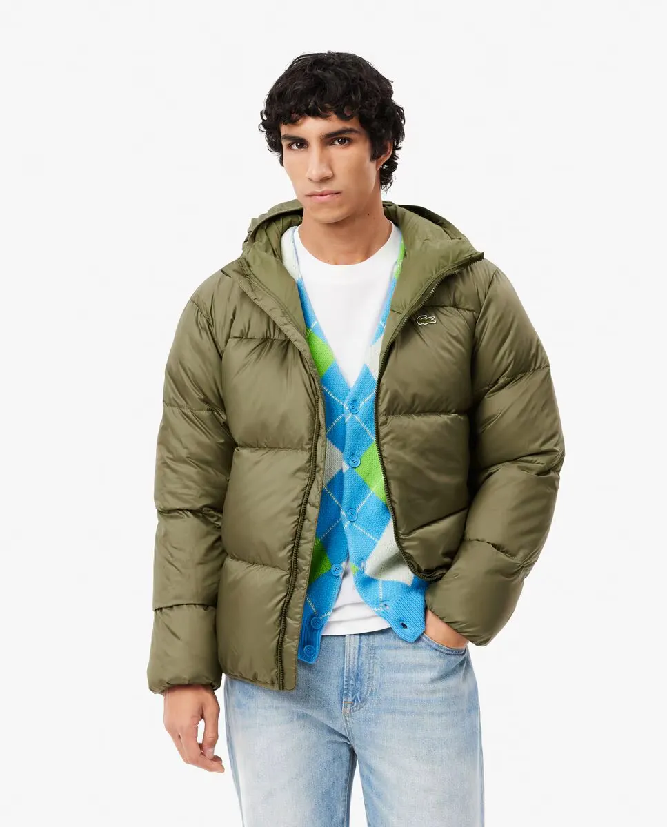 

Мужская короткая куртка из водонепроницаемого пуха Lacoste, темно-зеленый