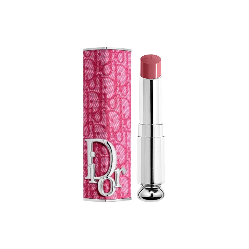 DIOR Блеск для губ Enchanting Lipstick Classic Fuchsia Print Edition, увлажняющий крем, Two-Piece Set: Classic Fuchsia Print Lipstick Case+Enchanting Lipstick Refill #566 Peony Pink