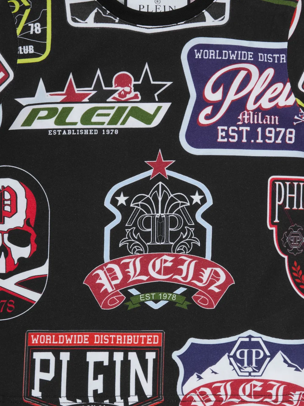 Футболка с логотипом Philipp Plein Junior, черный — фото 3