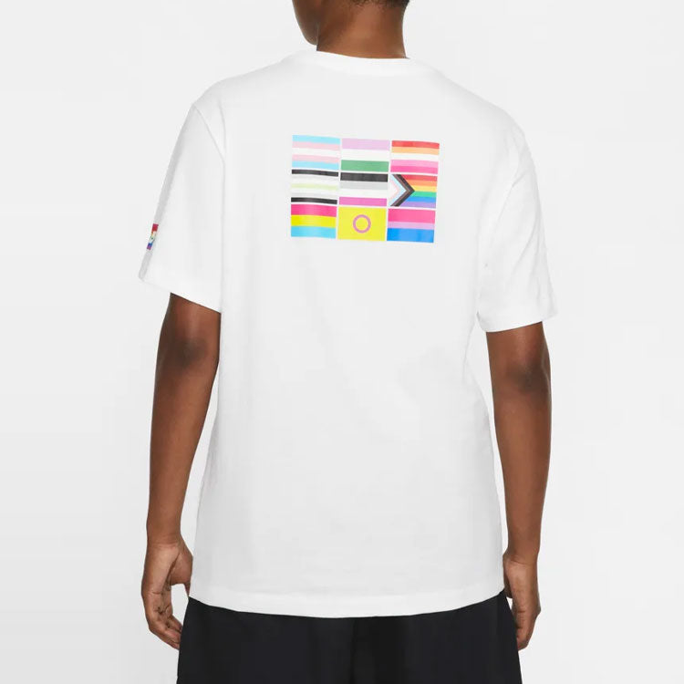 Футболка Nike Solid Color Printing Round Neck Short Sleeve Unisex White T-Shirt DJ0929-100 — фото 3