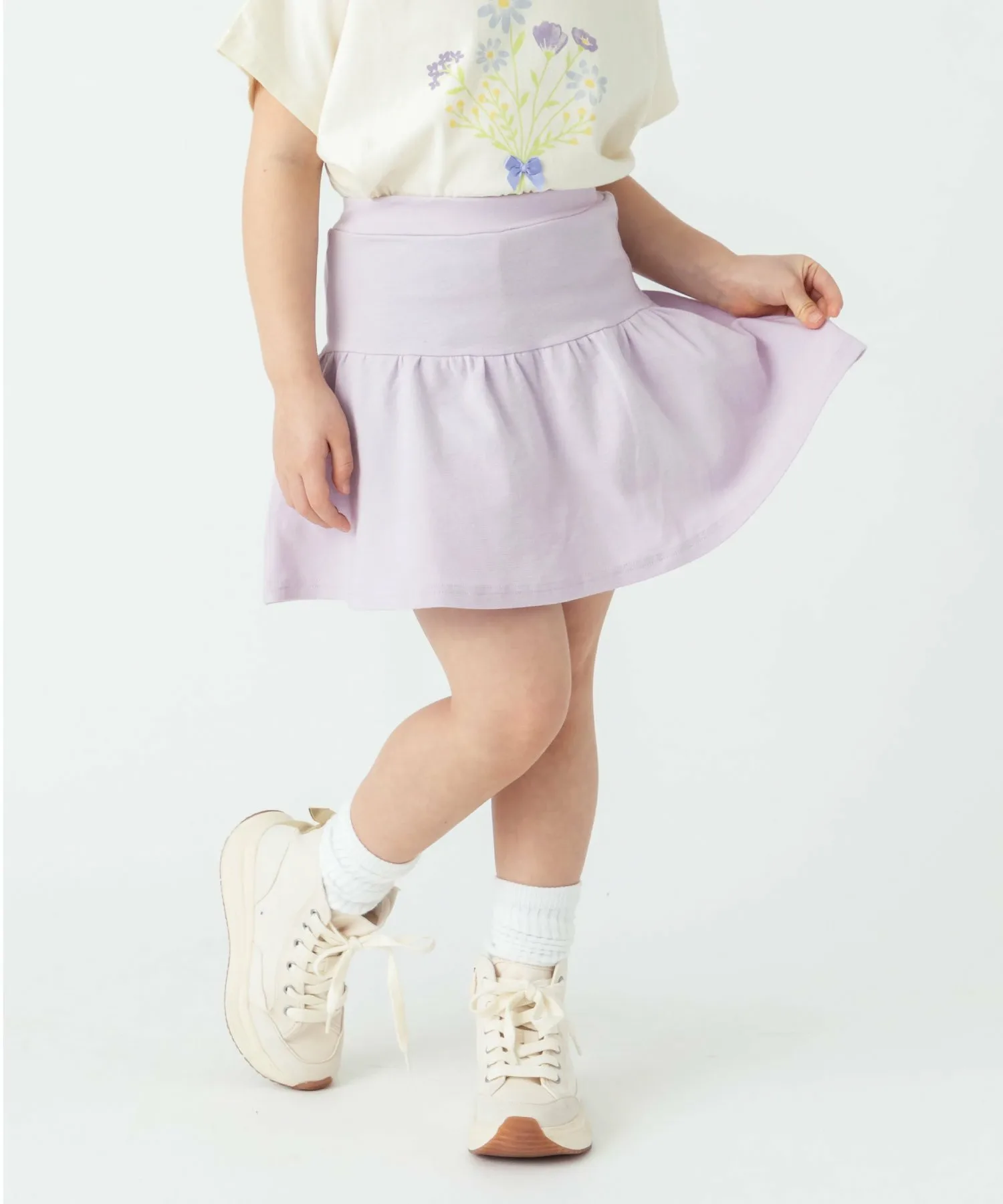 Юбка однотонные юбки длиной 1/4 Ever Closet, Lavender