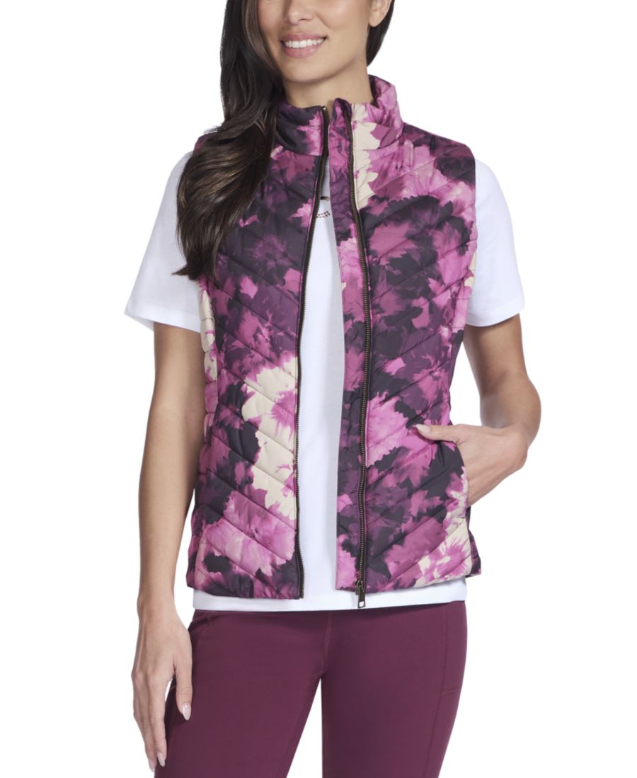 

Женский удобный жилет на молнии, стильный, для активного отдыха Skechers, Burgundy