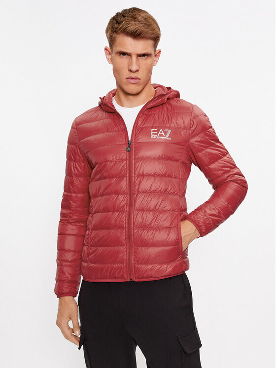 

Пуховик стандартного кроя Ea7 Emporio Armani, красный