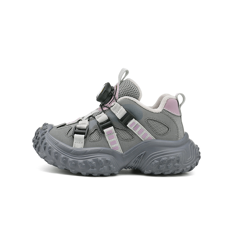 

Детские кроссовки с низким верхом, устойчивые к истиранию, серо-каменные Jeep, серый/фиолетовый